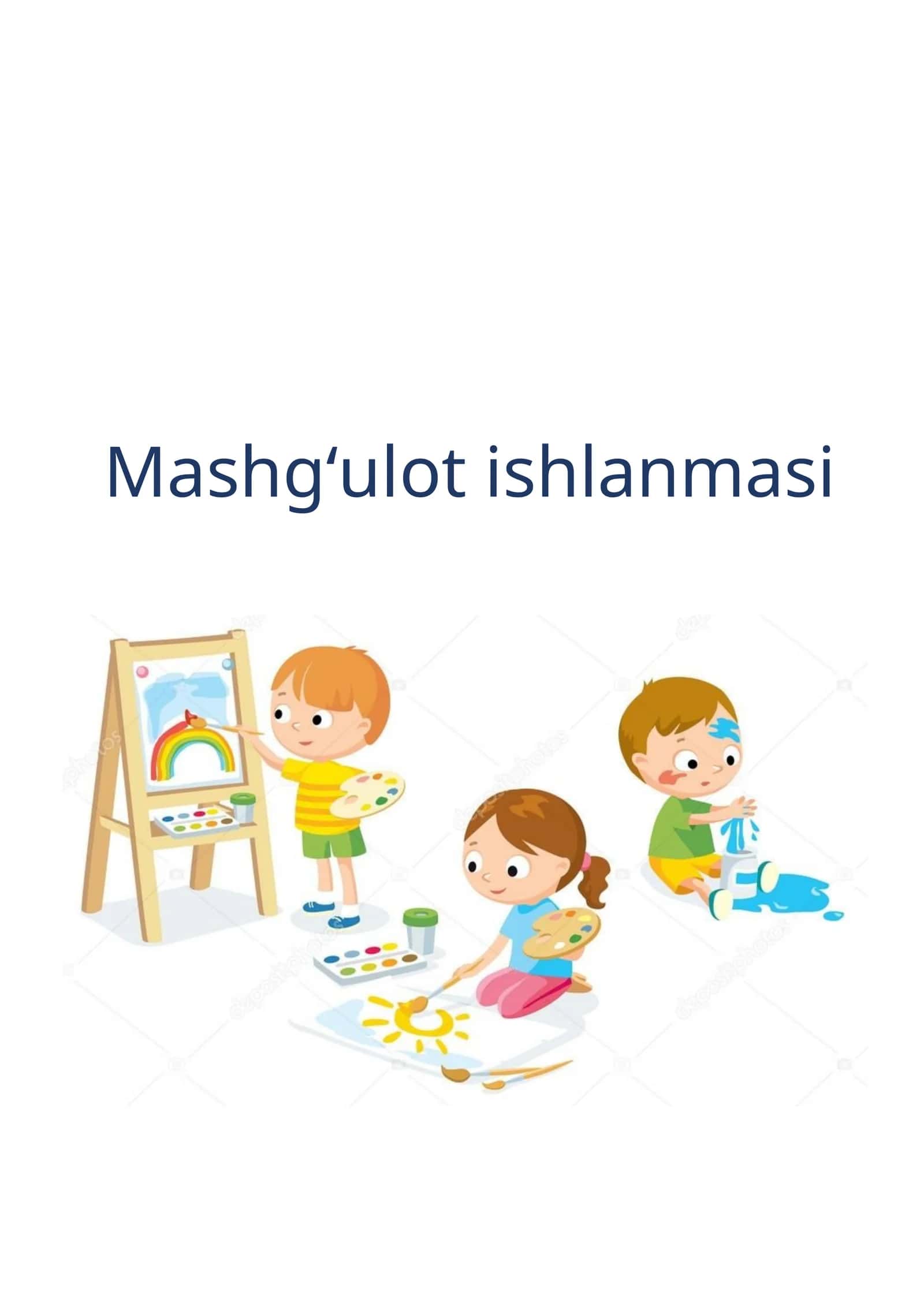 "Bayroqcha rasmini ishlash" mavzusida mashg'ulot ishlanmasi