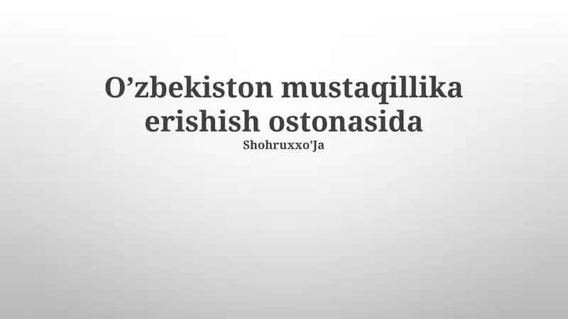 Mustaqillik yo'li