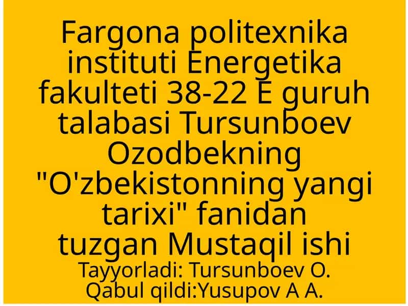 O'ZBEKISTONDA KORRUPSIYA GOIDQONUNLAR VA QARORLAR TASNIFI