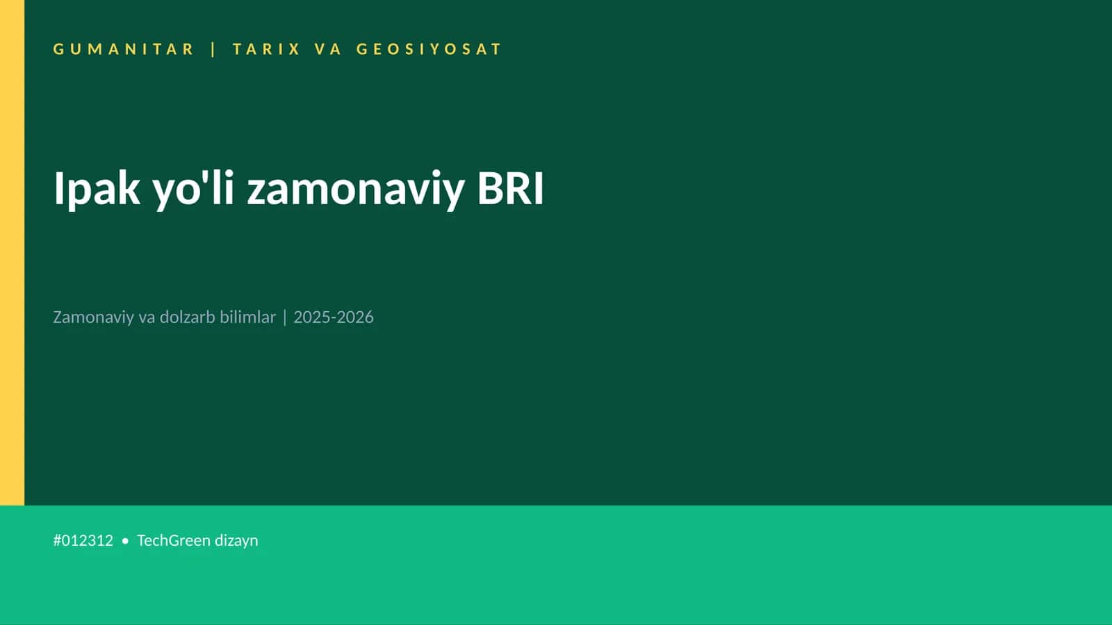 Ipak yo'li zamonaviy BRI
