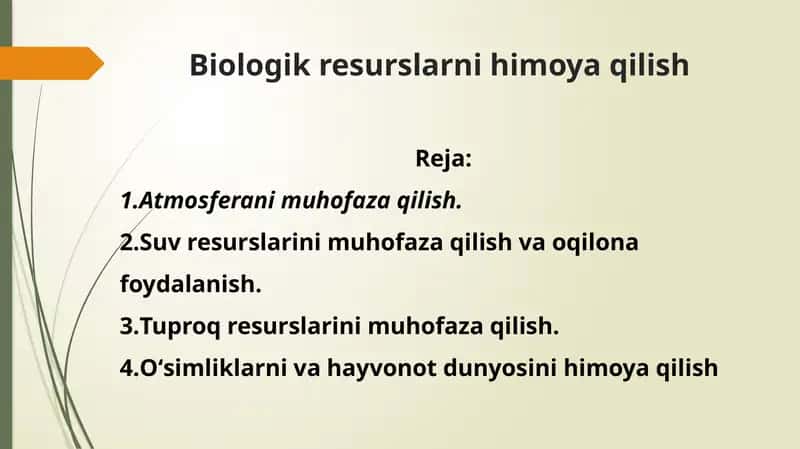 Biologik resurslarni himoya qilish