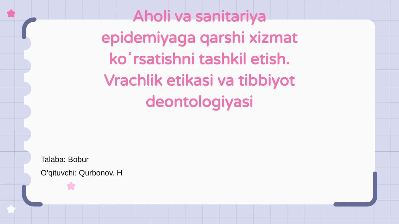 Aholi va sanitariya xizmatlarining asosiy vazifalari