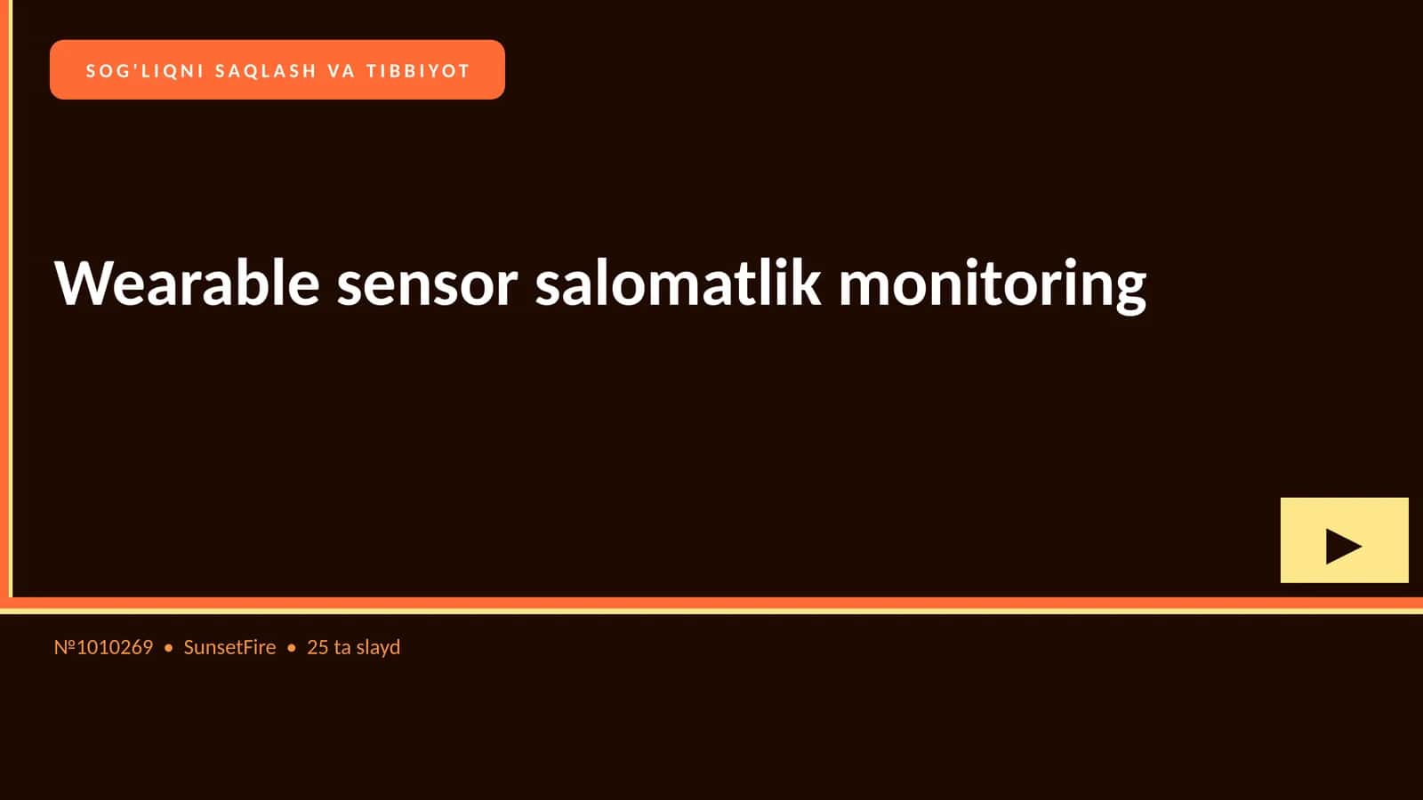 Wearable sensor salomatlik monitoring
