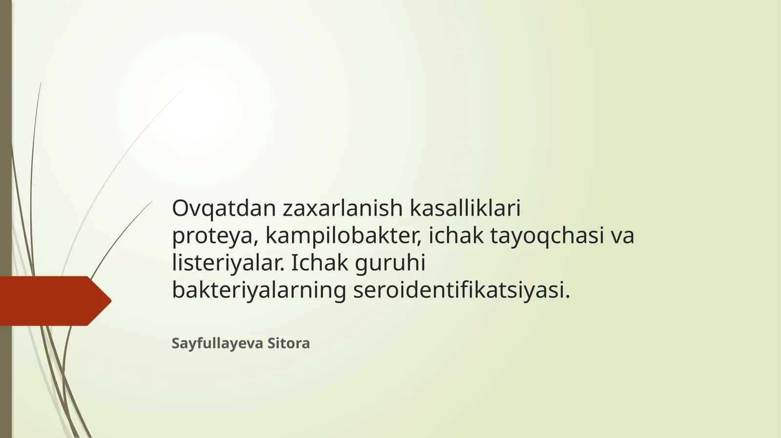Ovqatdan zaharlanish kasalliklari
