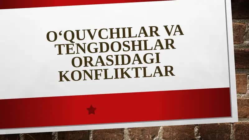 O‘quvchilar va Tengdoshlar Orasidagi Konfliktlar sabablari, natijalari va yechimlari