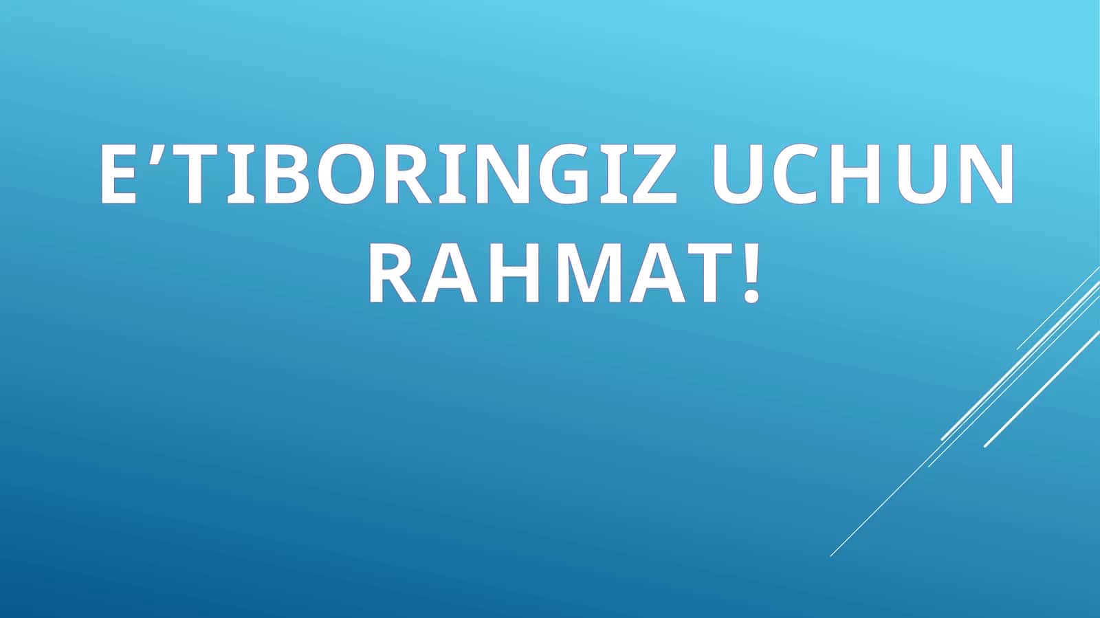 E’TIBORINGIZ UCHUN RAHMAT!