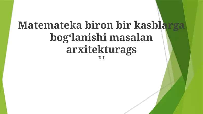 Arxitektura Vizuallashtirishda Geometriya