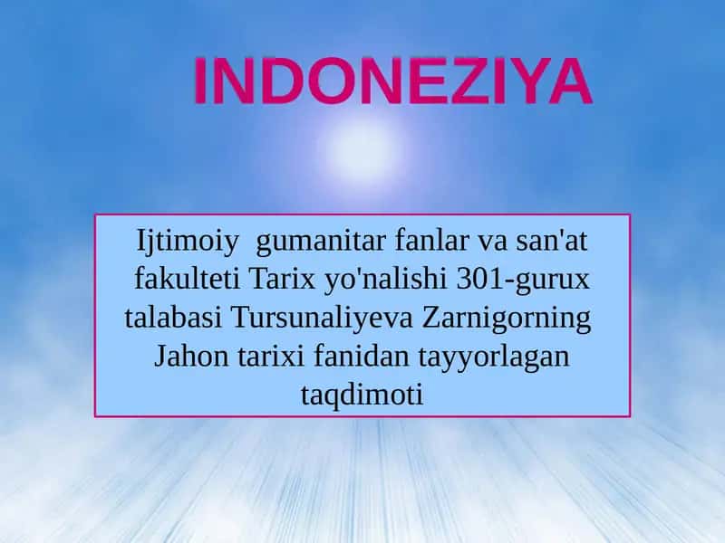 INDONEZIYA XARITASI