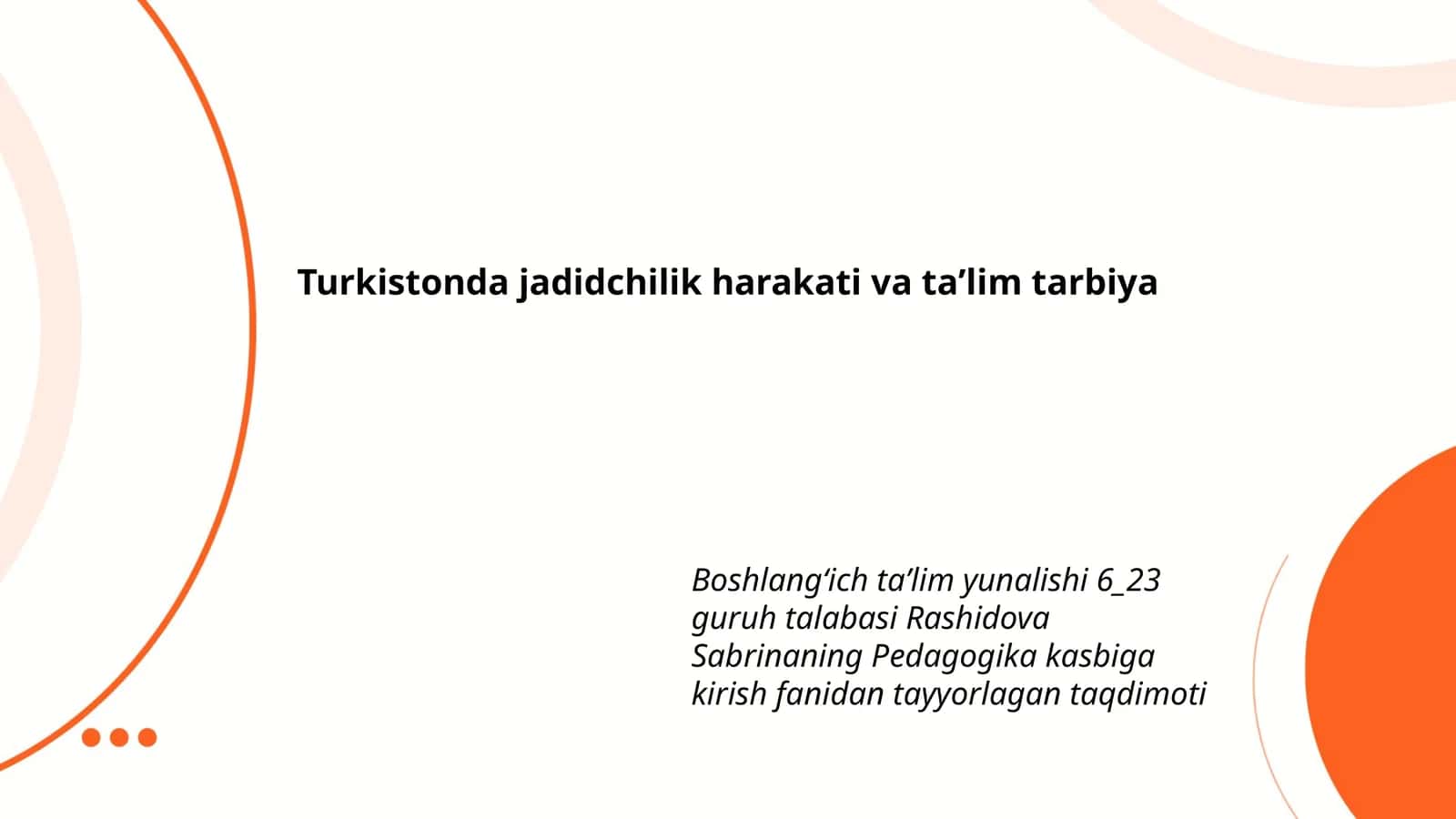 Pedagogika kasbiga kirish