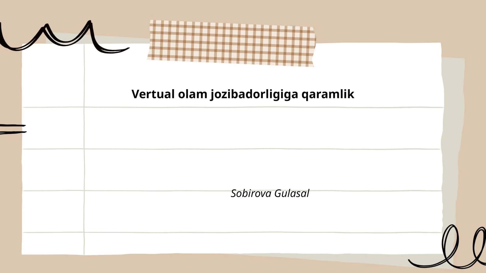 Virtual olam jozibadorligiga qaramlik