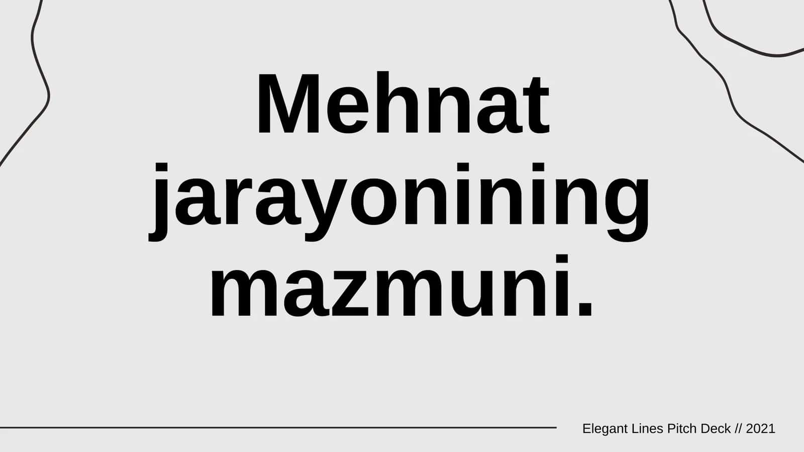 Mehnat jarayoni