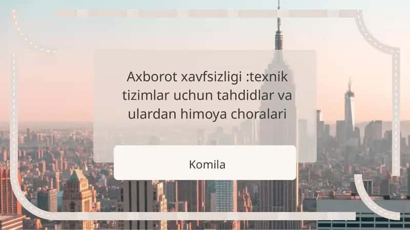 Axborot xavfsizligi