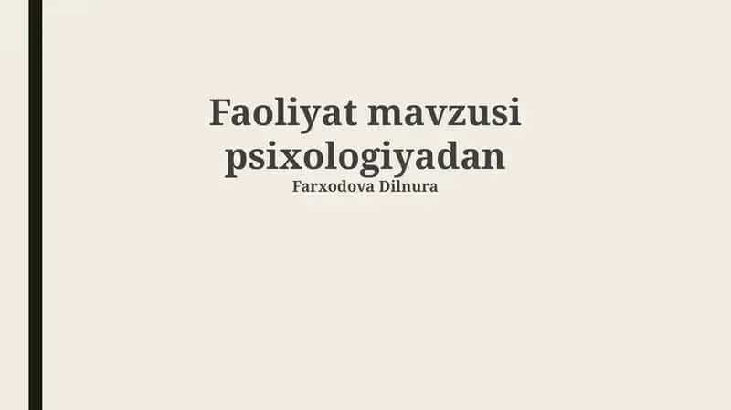Psixologiya: Ta'riflar, Sohalar va Asosiy Nazariyalar