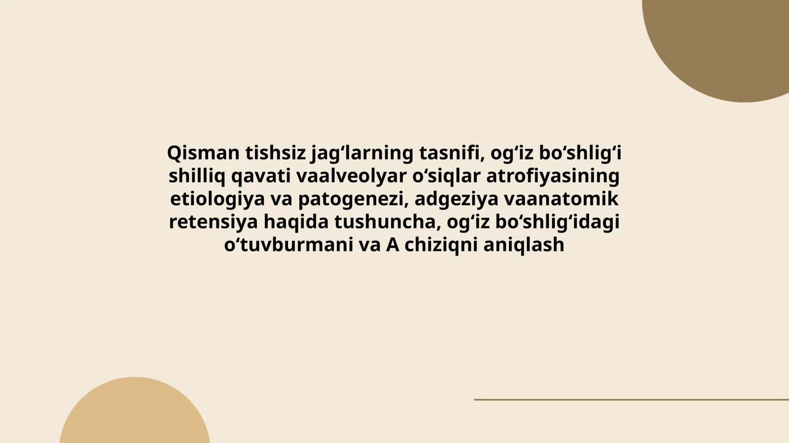 Qisman tishsiz jag‘larning tasnifi