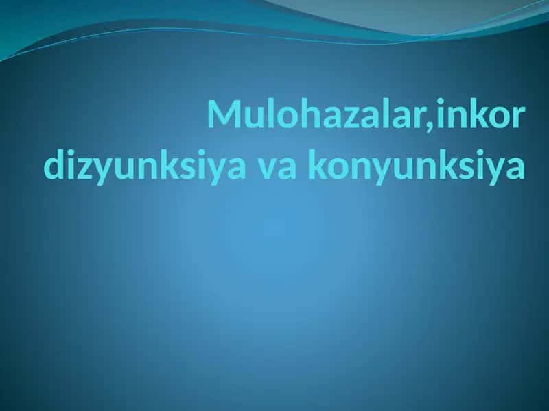Mulohazalar
