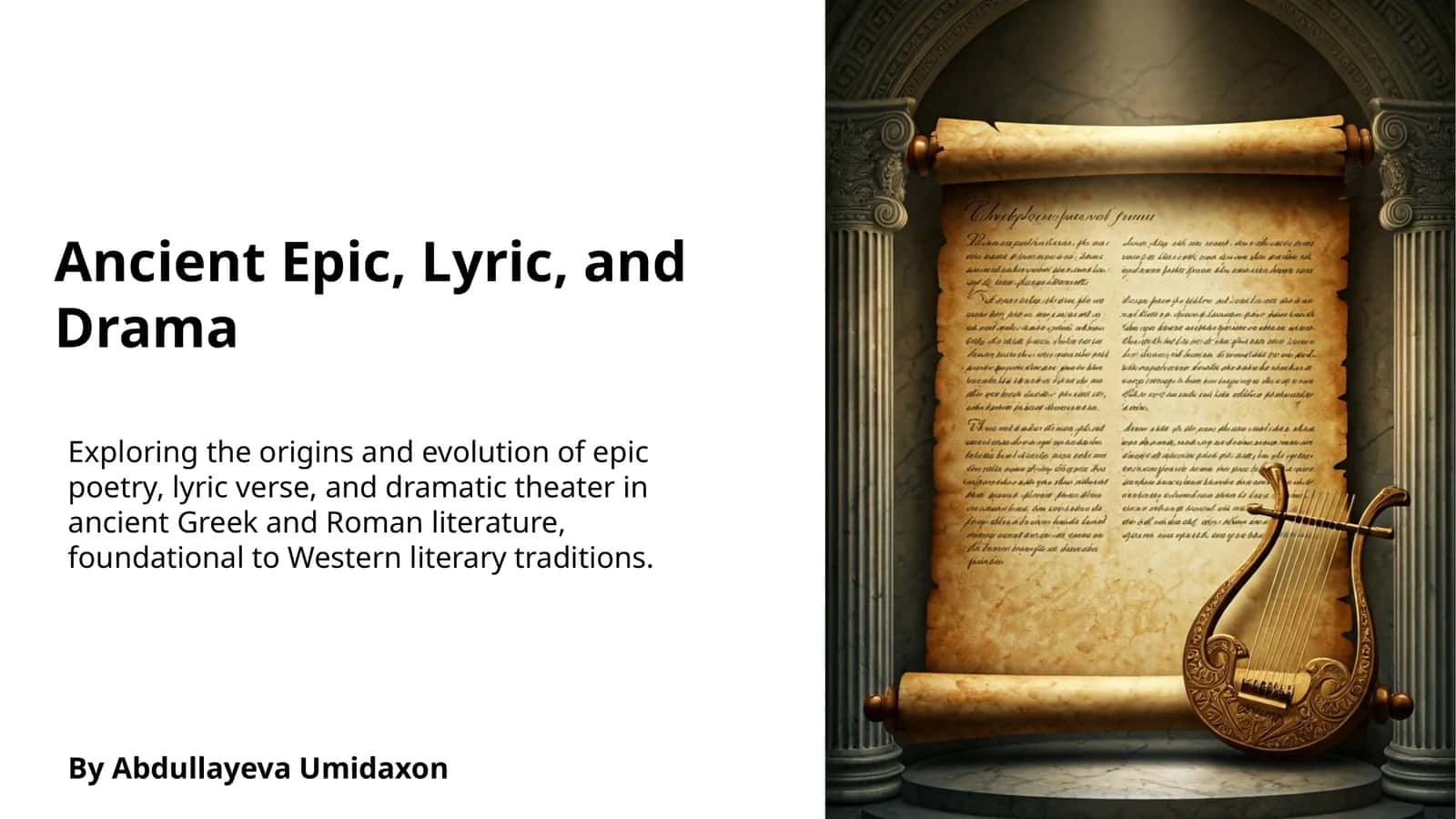 Ancient Epic, Lyric, and Drama