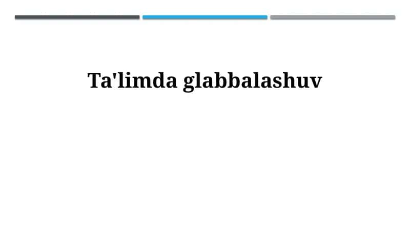 Ta'limda glabbalashuv