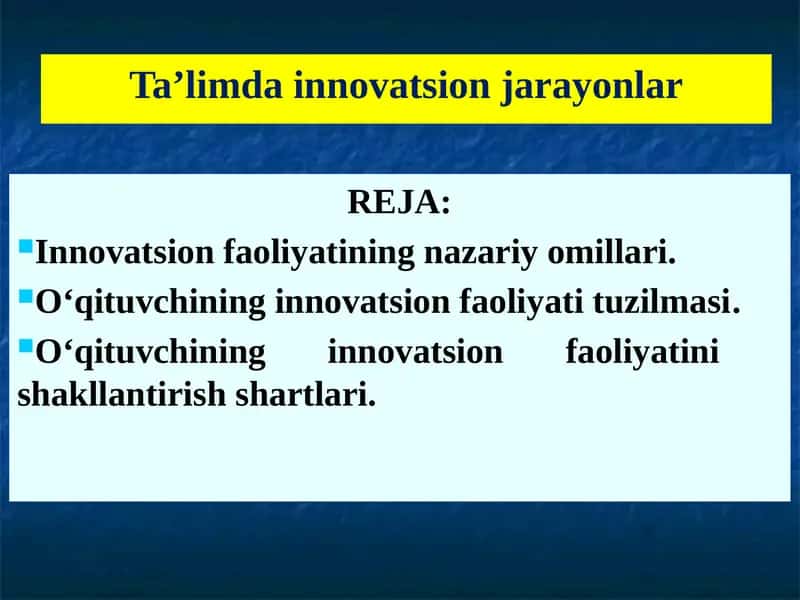 Pedagogika nazariyasi