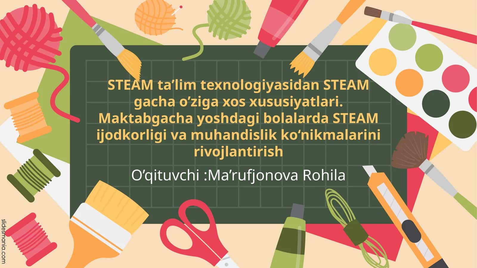 Maktabgacha yoshdagi bolalarda STEAM ijodkorligi va muhandislik ko‘nikmalarini rivojlantirish