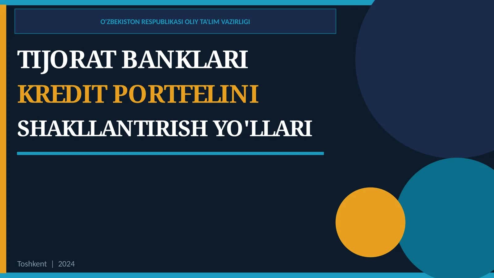 Kredit portfeli shakllantirish yollari