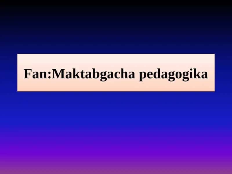 Mavzu:Uzluksiz Talimni tashkil etish va rivojlantirish tamoyillari