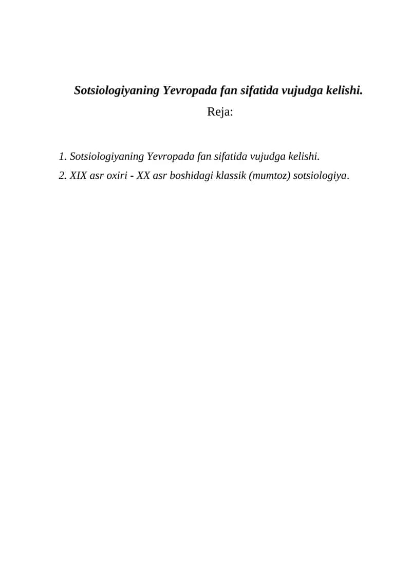 Sotsiologiya tarixi