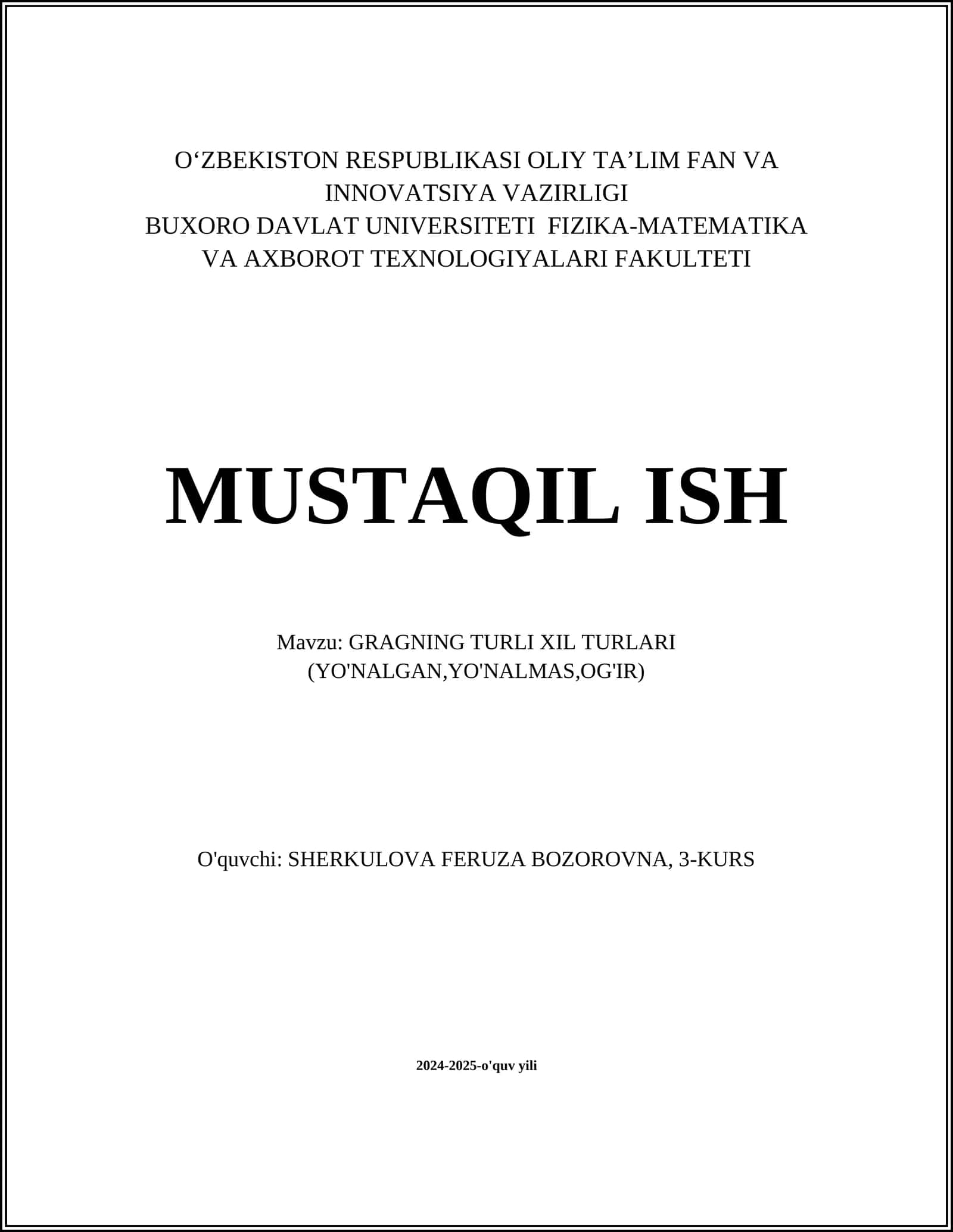 Yo'nalgan graf asoslari