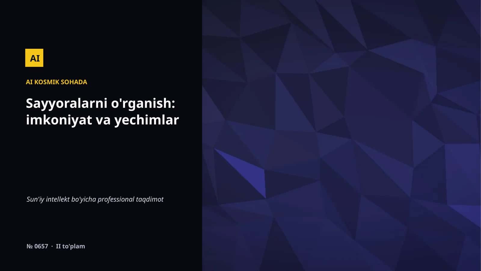AI KOSMIK SOHADA