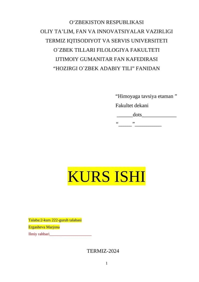O‘zbek Tili