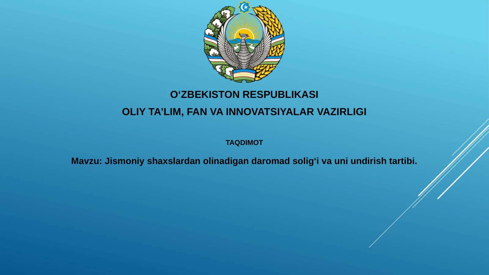 Jismoniy shaxslardan olinadigan daromad solig'i