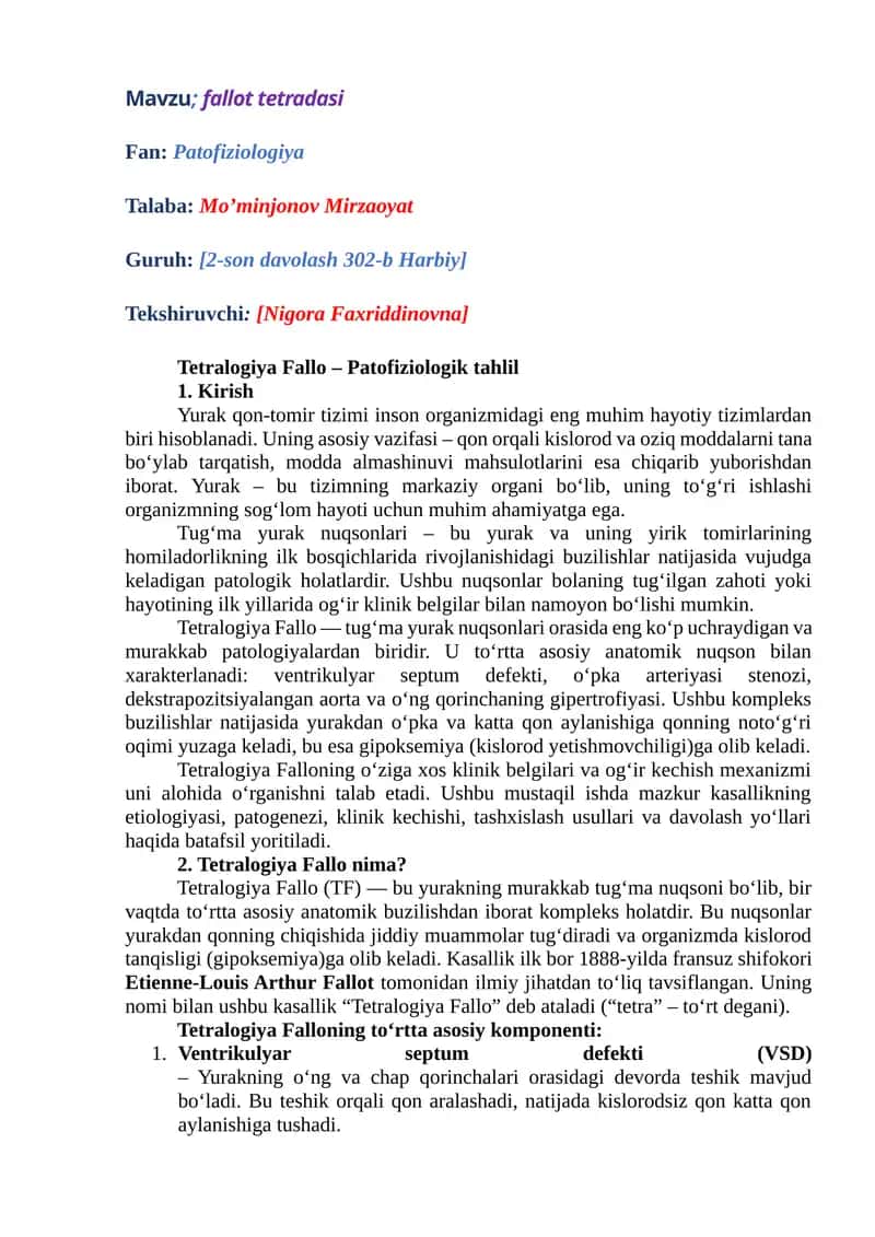 Tetralogiya Fallo