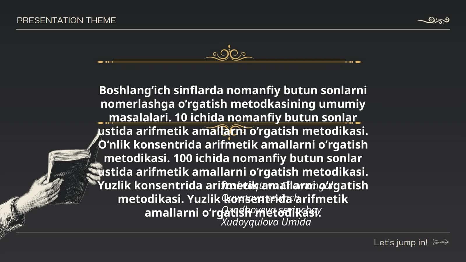 O‘nlik konsentrida arifmetik amallarni oʻrgatish metodikasi