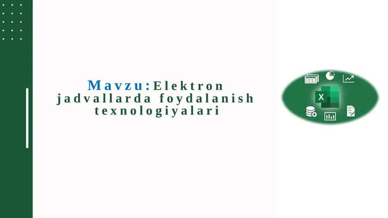 Elektronjadvallarda foydalanish texnologiyalari