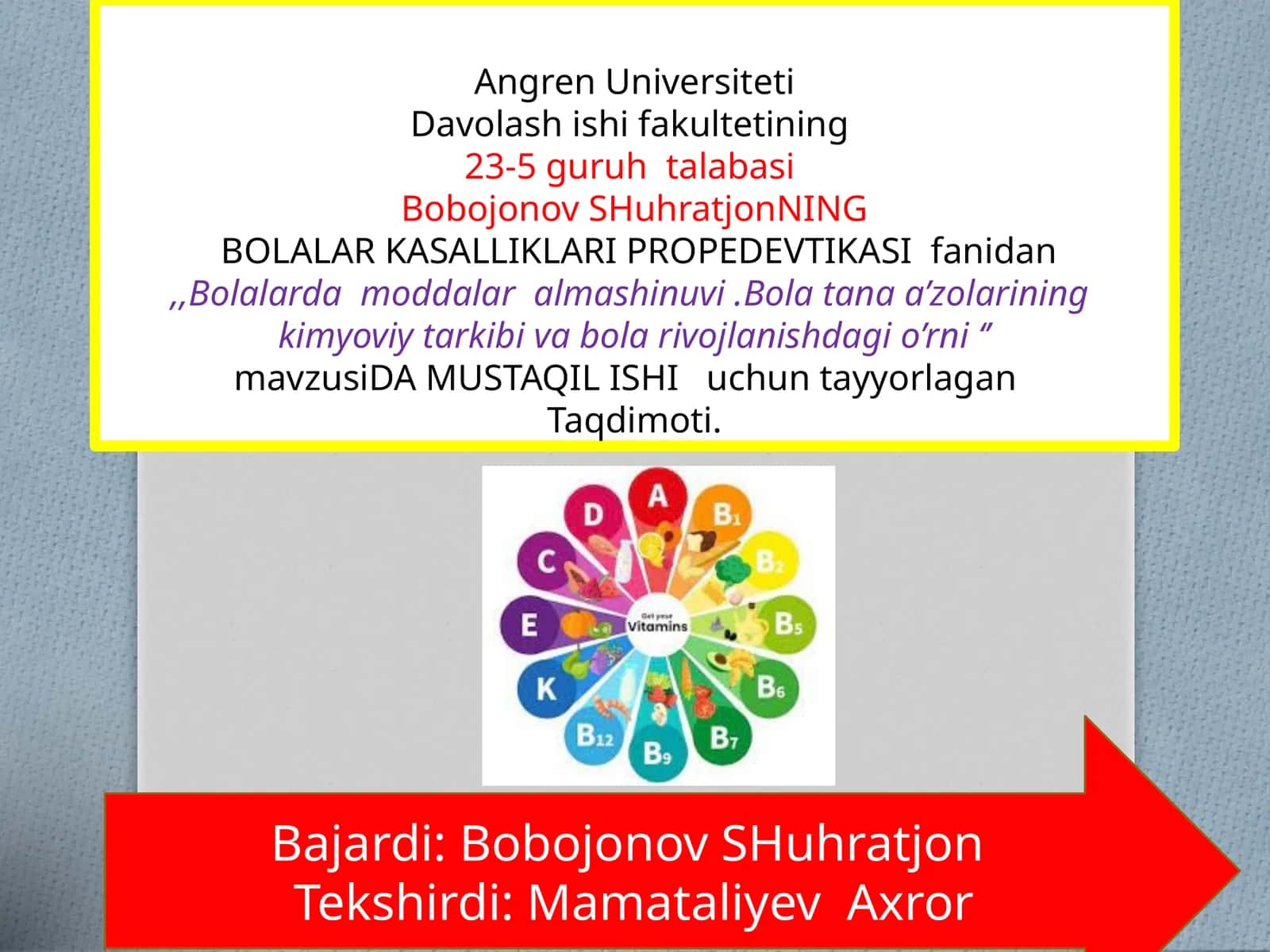 BOLALAR KASALLIKLARI PROPEDEVTIKASI