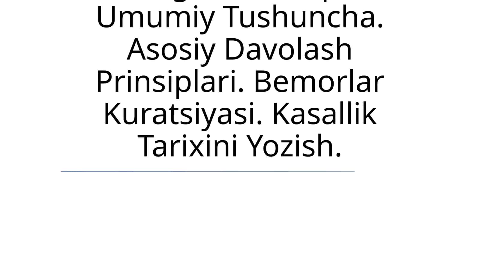 Nafas Yetishmovchiligi. Diagnostika. Etiologiyasi Va Patogenezi Haqida Umumiy Tushuncha. Asosiy Davolash Prinsiplari. Bemorlar Kuratsiyasi. Kasallik Tarixini Yozish