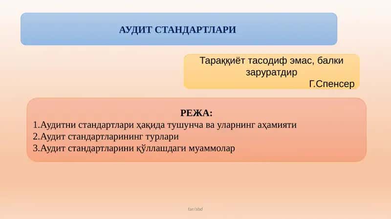 АУДИТ СТАНДАРТЛАРИ