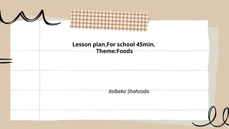 Fruits Lesson Plan