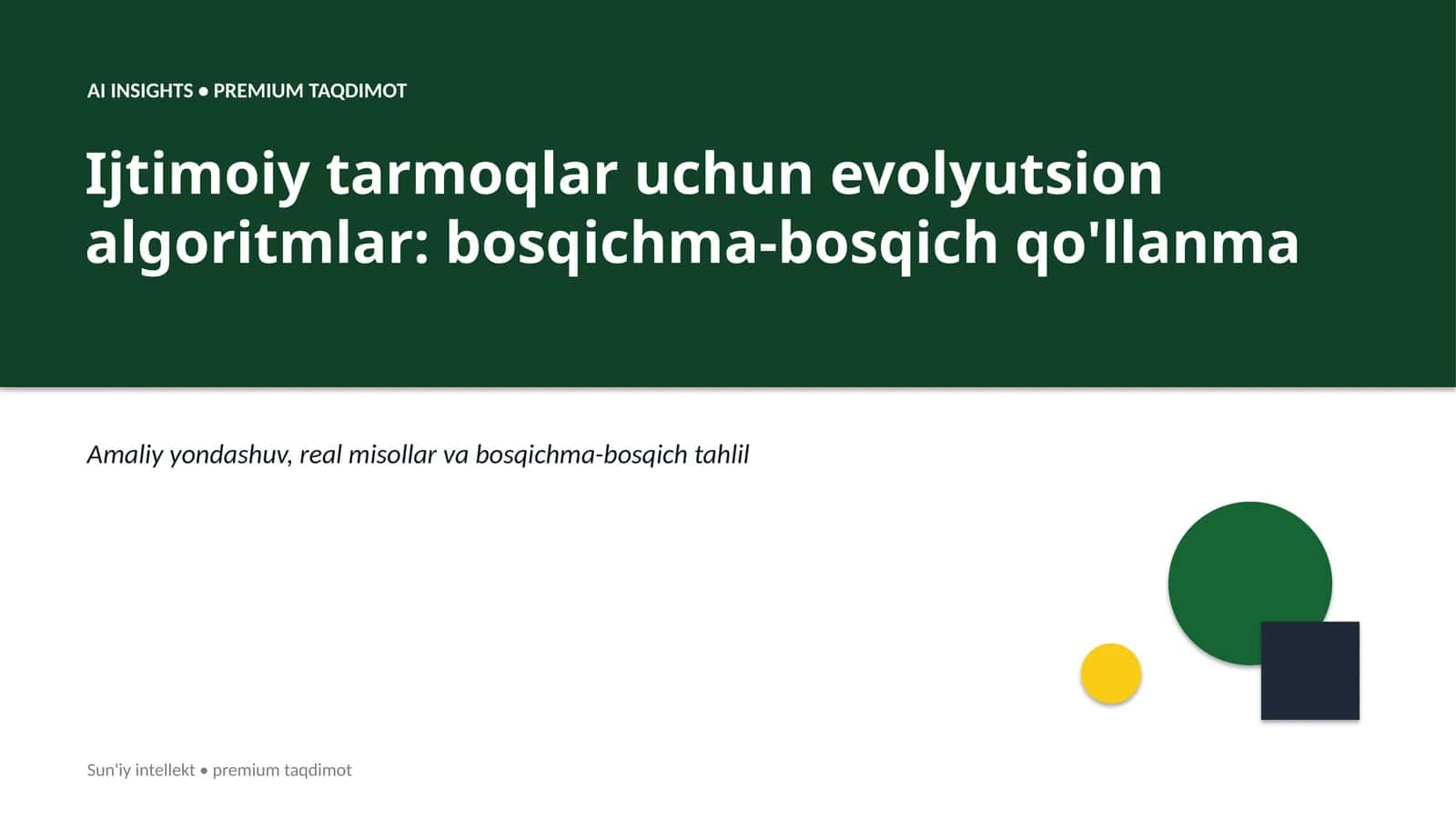 Evolyutsion algoritmlar