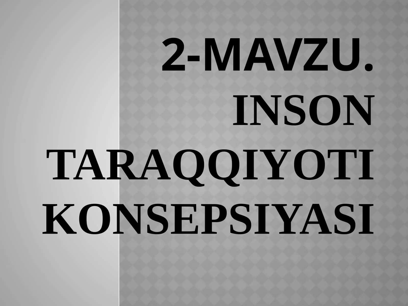 Insontaraqqiyotikonsepsiyasi