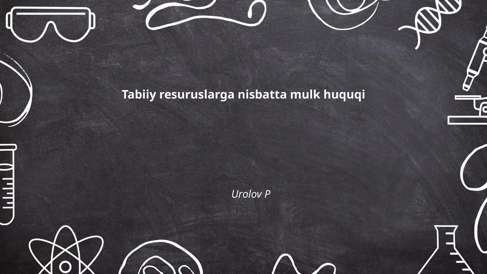 Tabiiy resurslarga mulkchilik turlari