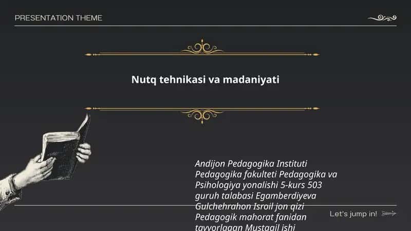 Nutq tehnikasi va madaniyati