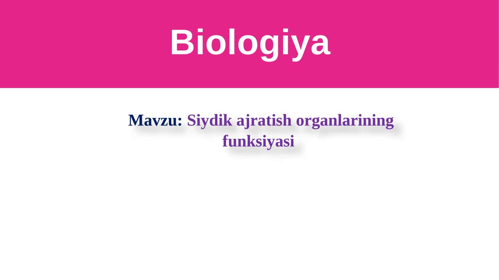Siydikajratish organlarining funksiyasi