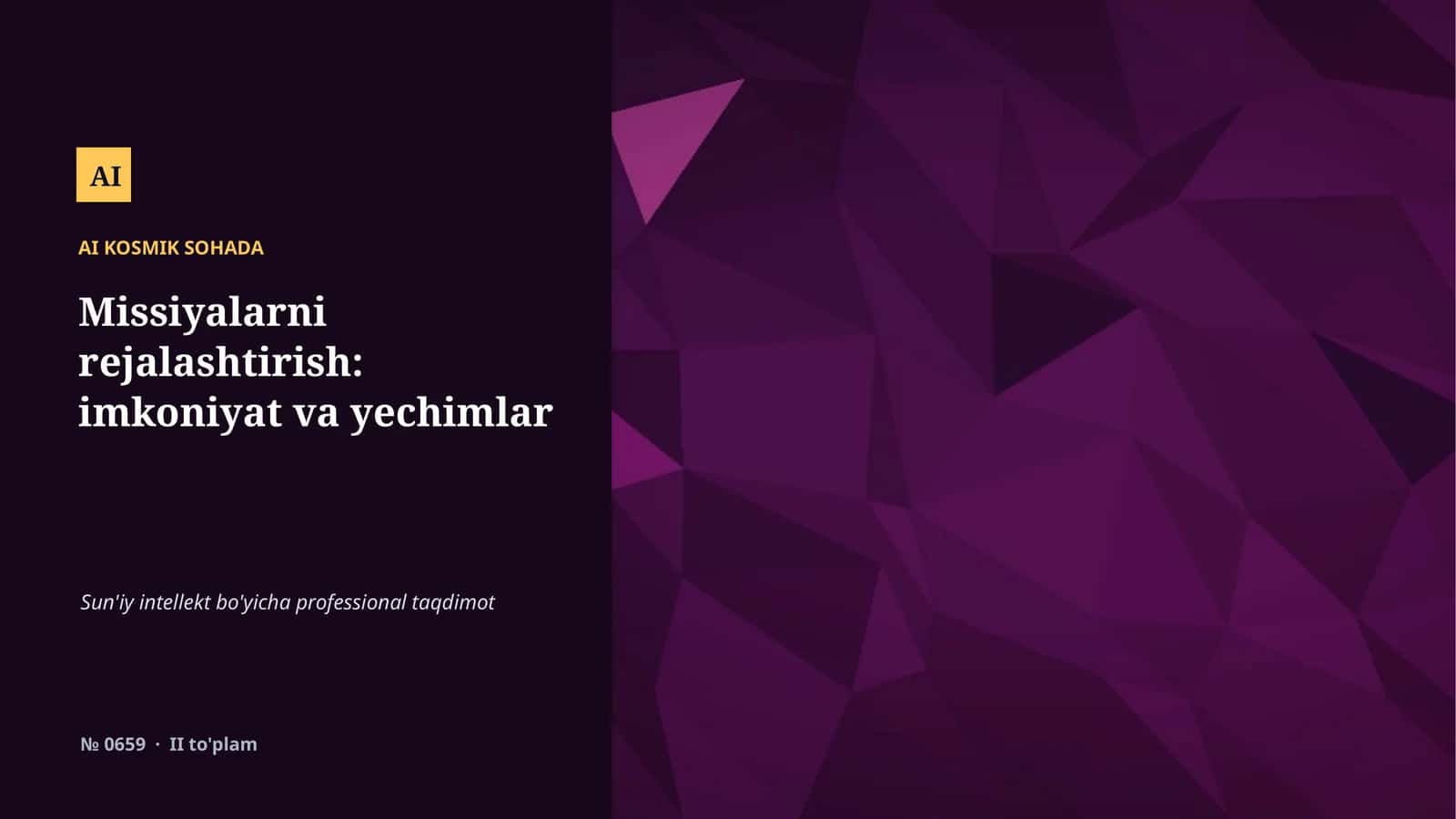 AI KOSMIK SOHADA