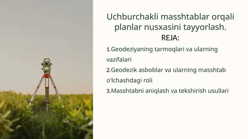 Geodeziya va uning asosiy tushunchalari