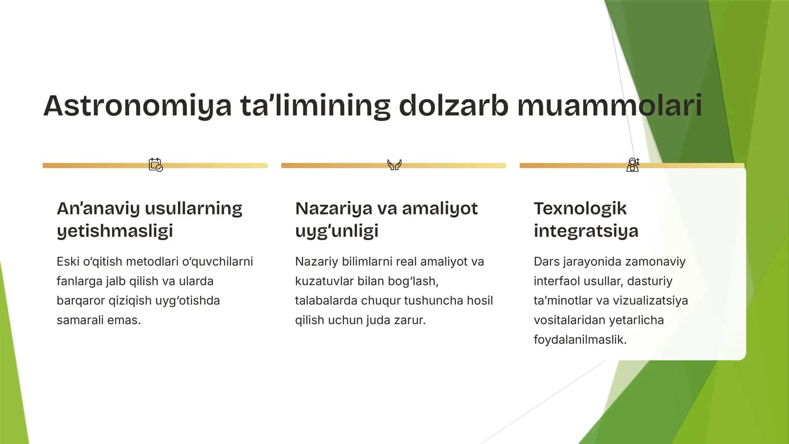 Zamonaviy pedagogik yondashuvlar tamoyillari
