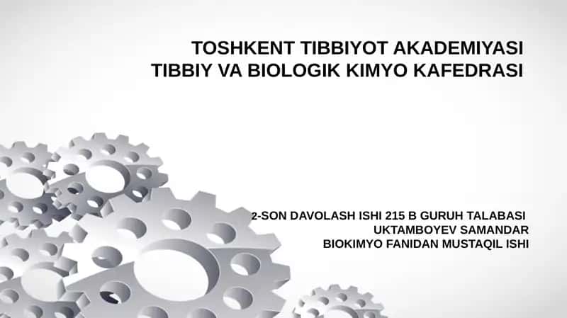 O'tkirpankreatit kelib chiqishi va davolashning biokimyoviy asoslari