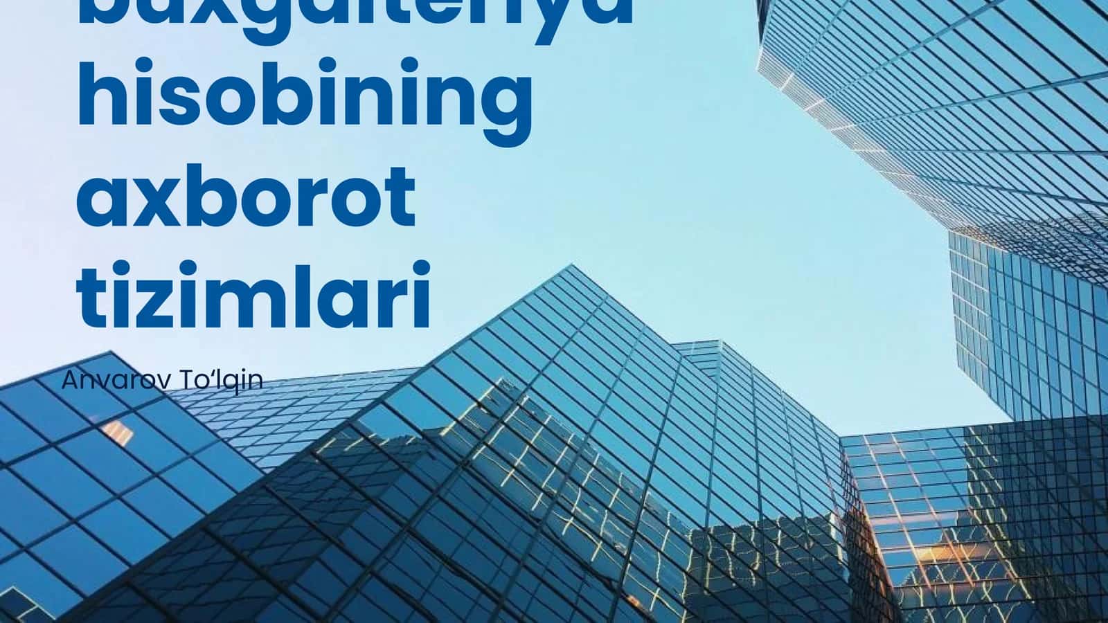 Davlat sektori buxgalteriya hisobining axborot tizimlari