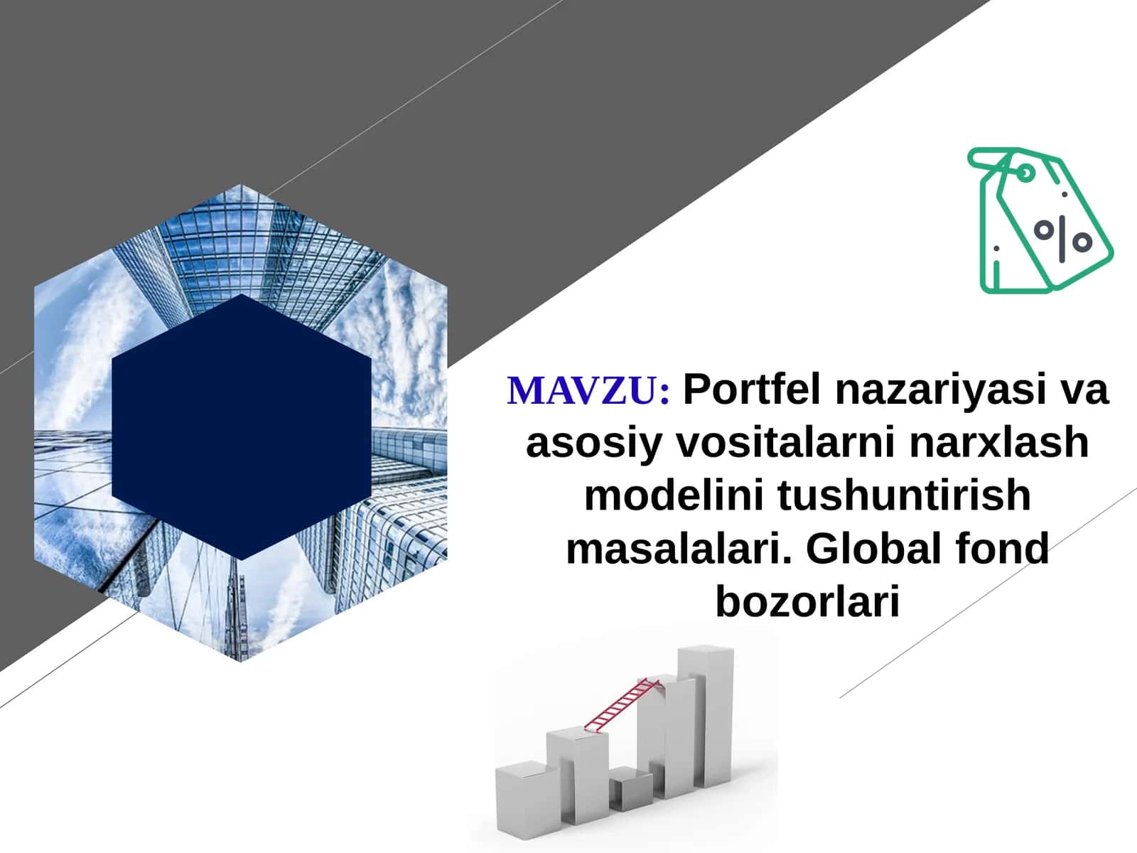 Portfel nazariyasi va asosiy vositalarni narxlash modelini tushuntirish masalalari