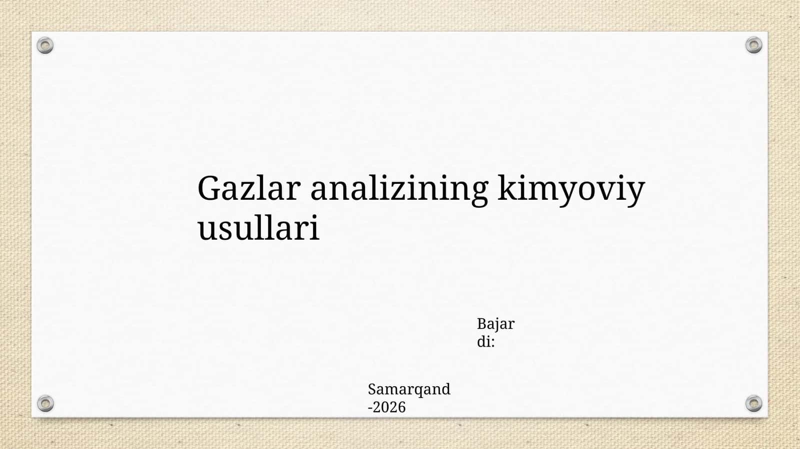 Gazla analizi