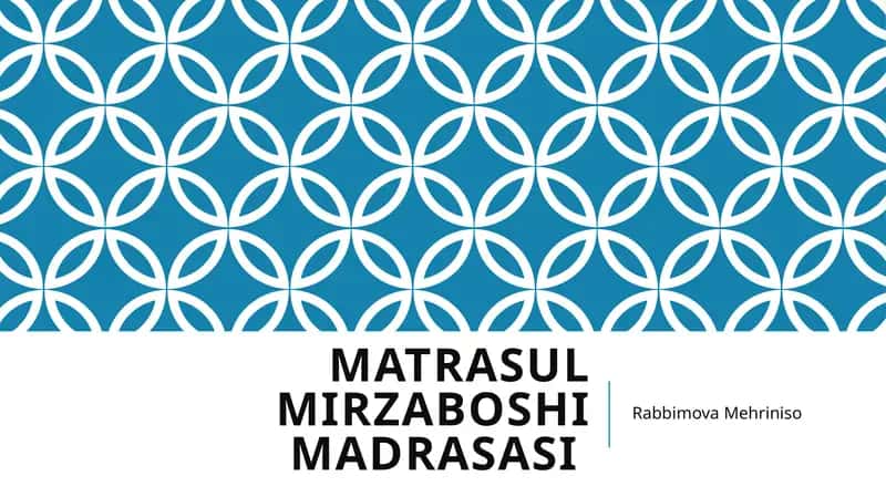 Matrasul Mirzaboshi Madrasasi